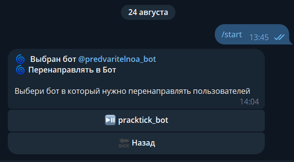 Ввод API токена бота в админ-панель